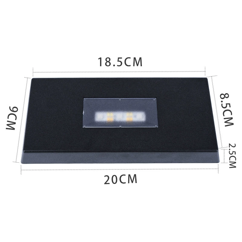 Прямоугольная лампа-держатель с кристаллом 8.5×18.5 LED серебристый/черный цвет свет белый свет пластиковая основание 3D интерьер резной подвесной креативный