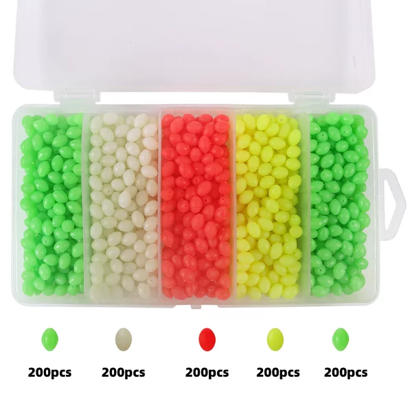 1000 Luminous Beads Boxed Multicolor Diamond Beads Stop Beans Fishing Accessories Luminous Beads Fishing Tackle Fishing Tools Factory