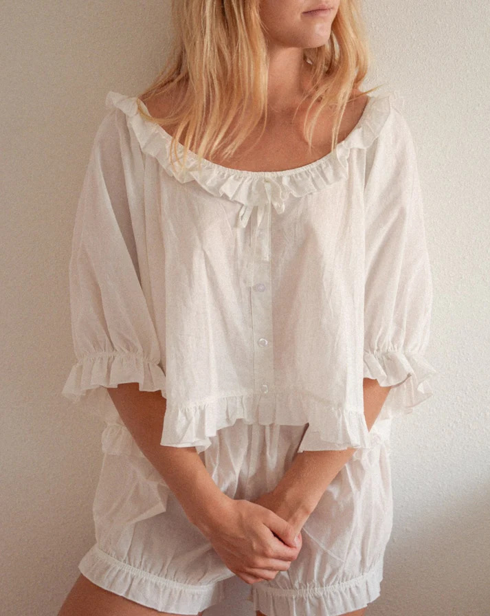 2024 Spring/Summer European And American New Women's Fashion Ruffle Trim Plaid Casual Shorts Set For Elegant Commuting_ecoleips.com