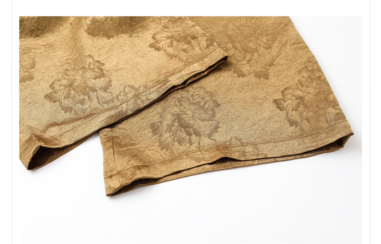 Quần culottes nữ ống rộng chất acetate phong cách Trung Quốc mới — Màu vàng, Màu hồng, Màu trắng chi tiết 27