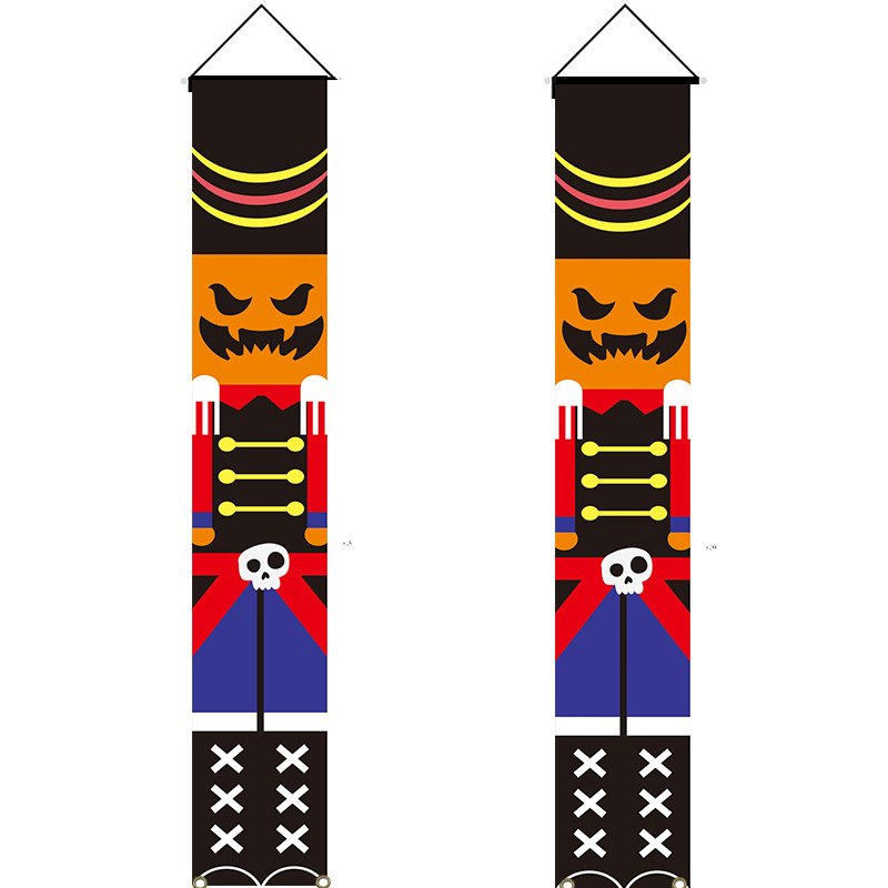 アマゾンのハロウィンのカーテンのクリスマスの対聯のハロウィンの対聯の横断幕の旗は支持して商品を作ります。|undefined