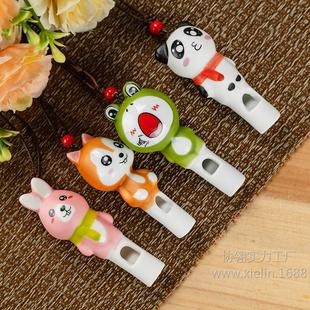 Cartoon Whistle Ceramic Pendant Children's Necklace Birthday Gift Street Stall Scenic Spot Souvenir Class Gift Whistle