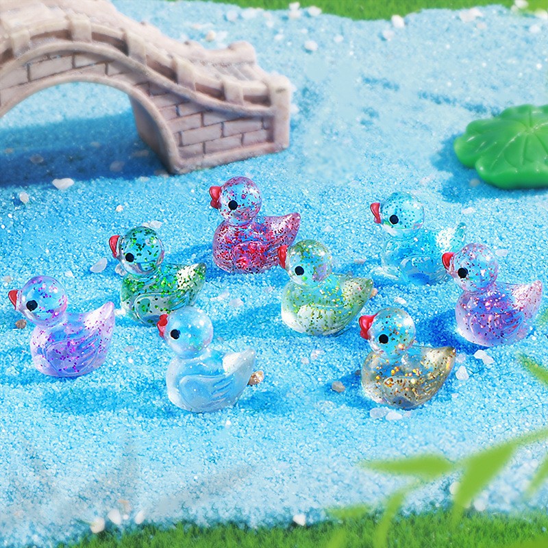 작은 오리 파인 글리터 투명 믹스