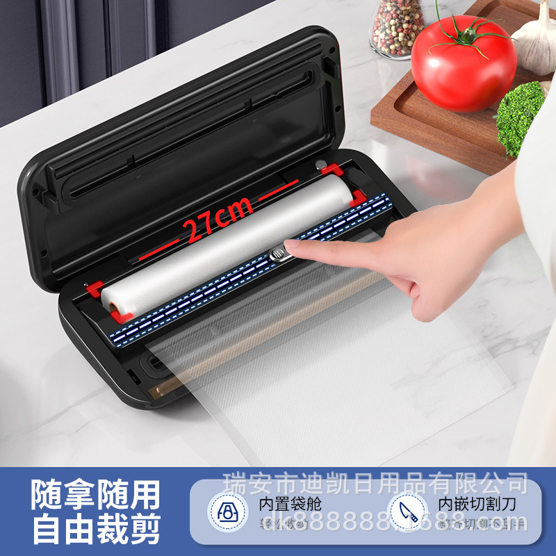 Máquina de sellado al vacío pequeña máquina de envasado de alimentos para el hogar cocina máquina de mantenimiento fresco máquina de sellado de alimentos automática máquina de vacío externa