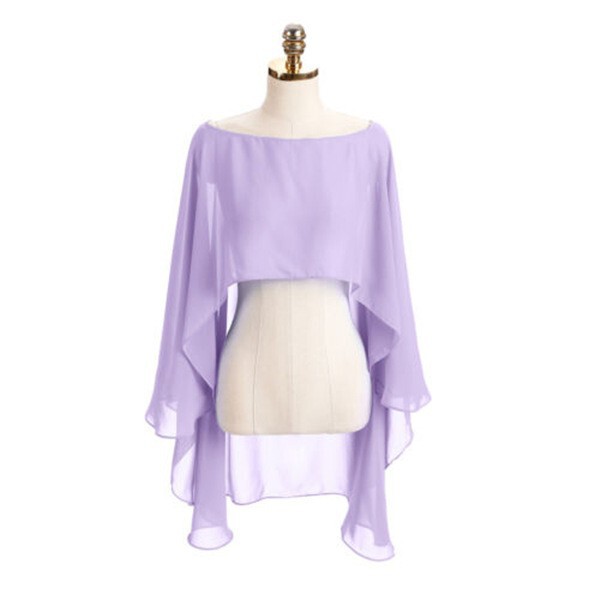 Summer outdoor windproof sunscreen chiffon shawl solid color sleeveless outerwear wedding MC show costume female accessories Summer outdoor windproof sunscreen chiffon shawl solid color sleeveless outerwear wedding MC show costume female accessories