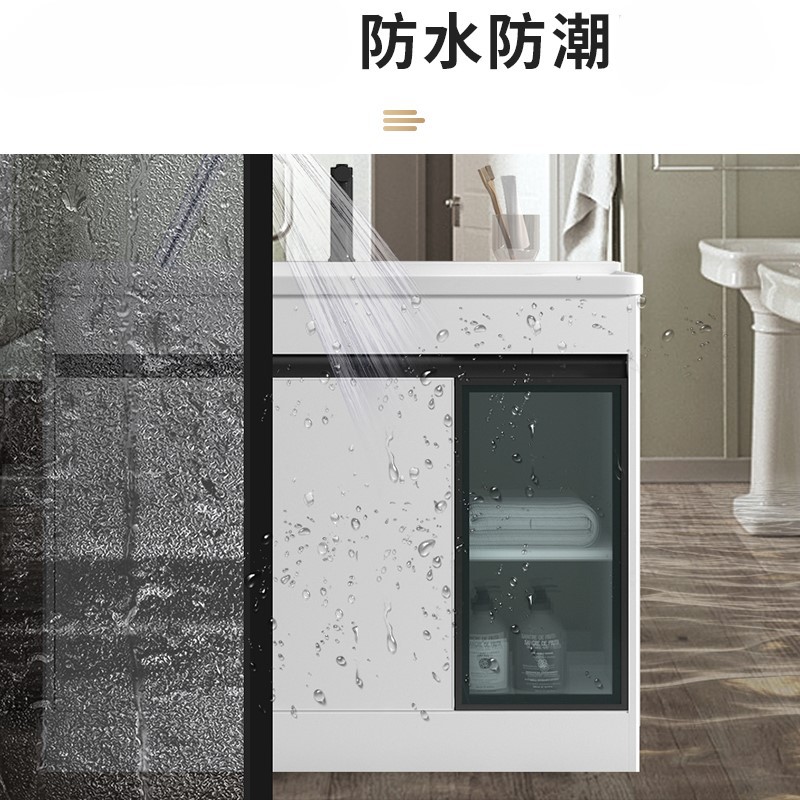 gabinete de lavabo de aluminio espacial combinado lavabo cerámico lavabo integrado lavabo tipo piso lavabo lavabo