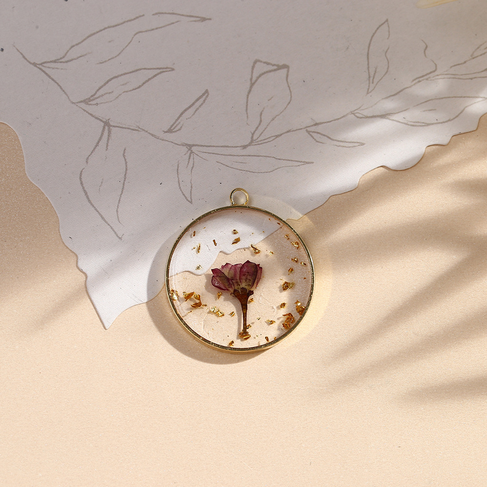 100g Weight Pendant Jewelry Making Type Diameter 30mm Jewelry Making Size DIY Jewelry Accessories Classification 10 PCS/Package Quantity Alloy, Copper Material Flower Pattern Epoxy Design Casual, Simple Style Style 10 PCS/Package Diameter 30mm Alloy Copper Flower Pendant 4