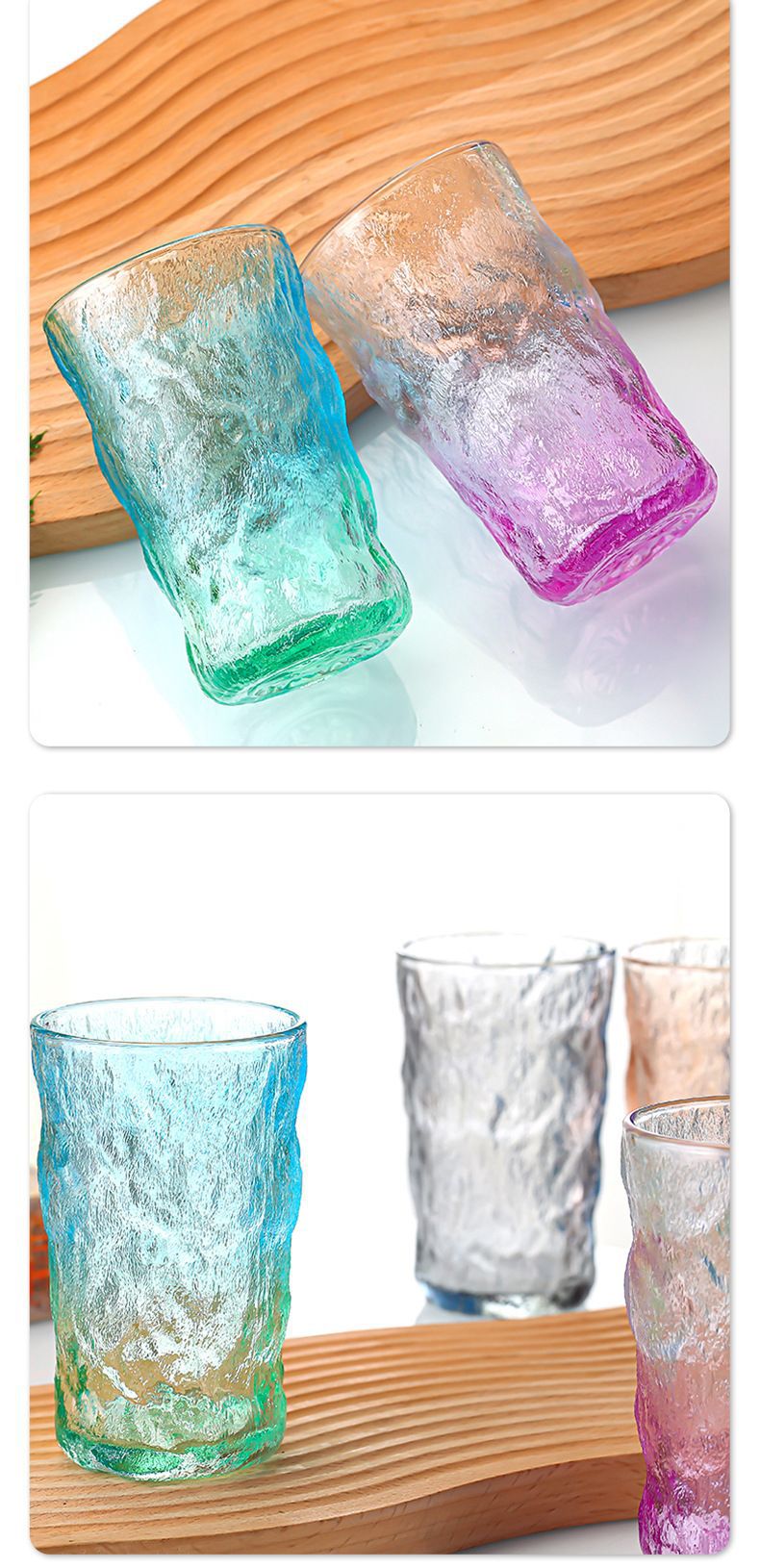 Glacier Pattern Glass Cup For Whiskey And Cocktails High End_voghion.com