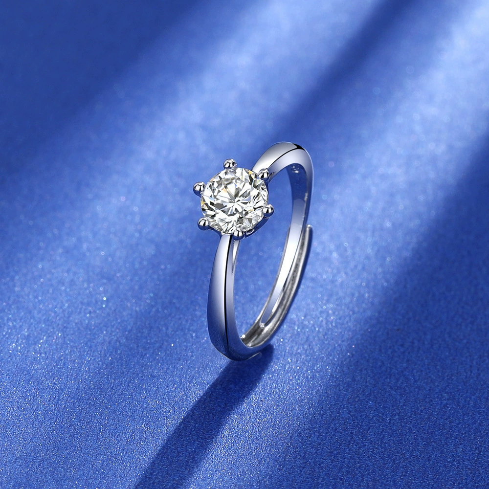 (Cross-border trading), classic ring with stone, one carat