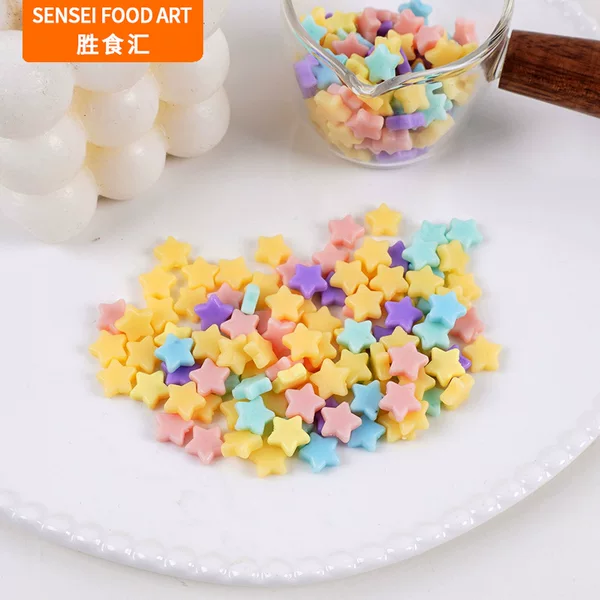 Pvc Artificial Star Candy Jewelry Accessories DIY Artificial Cream Cake Accessories Creative Nail Art Hole Shoe Decoration
