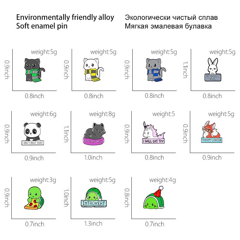 10g Weight Brooches Classification Daily Occasion Alloy Material Animal Pattern Unisex Gender Stoving Varnish, Metal Design Cartoon Style Style White, Green Color Cartoon Style Pin Animal Alloy Stoving Varnish Metal Unisex Brooches 无
