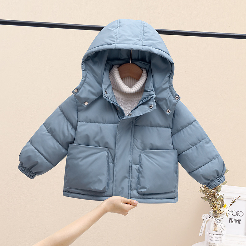 Nuevo 2023 ropa de invierno para niños estilo coreano chaqueta acolchada de algodón para niños y niñas chaqueta acolchada de algodón de Bolsillo grande engrosada chaqueta acolchada de algodón para niños
