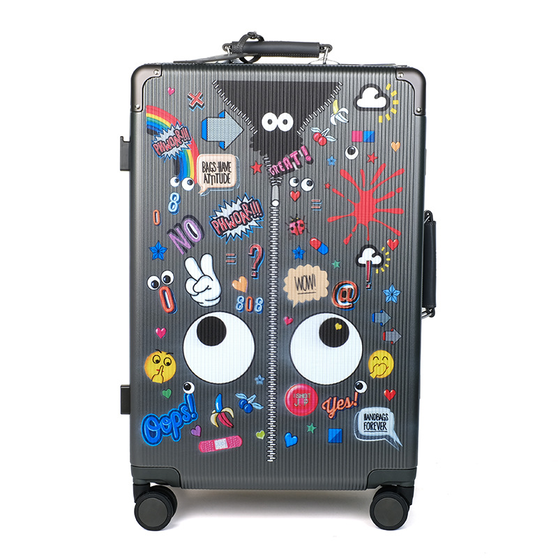 Maleta de ojos grandes bloqueo de cifrado bloqueo de aduanas maleta de embarque maleta de viaje maleta de tracción