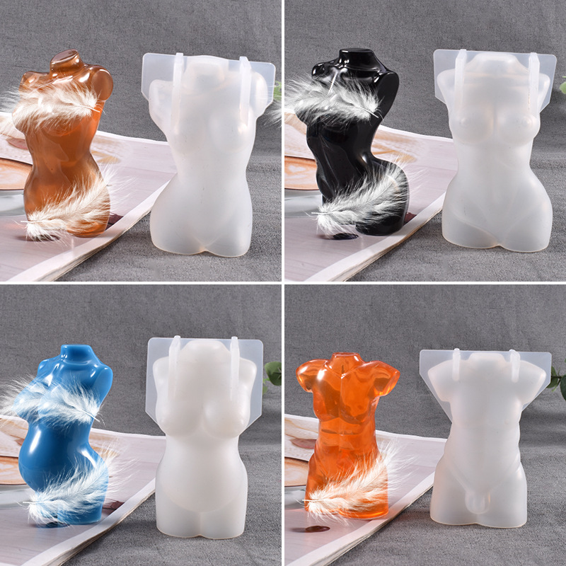 Zongbo diy Crystal Gum Dropping Mould Human Muscle Male Body Slim Female Body Model Set Table Silicone Mould