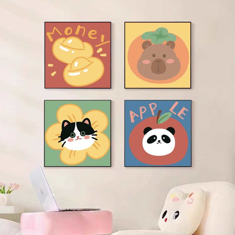 钻石画新款2025年线绣非满绣diy可爱小动物钻石画满钻简约现代