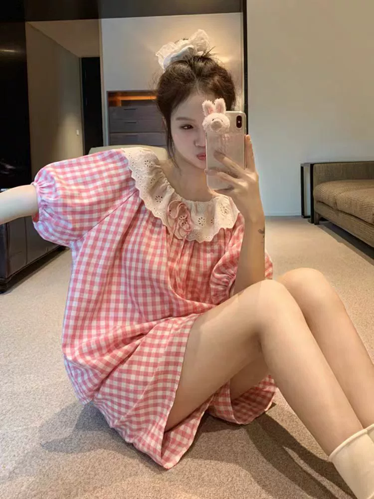 Summer cute pijama, red set