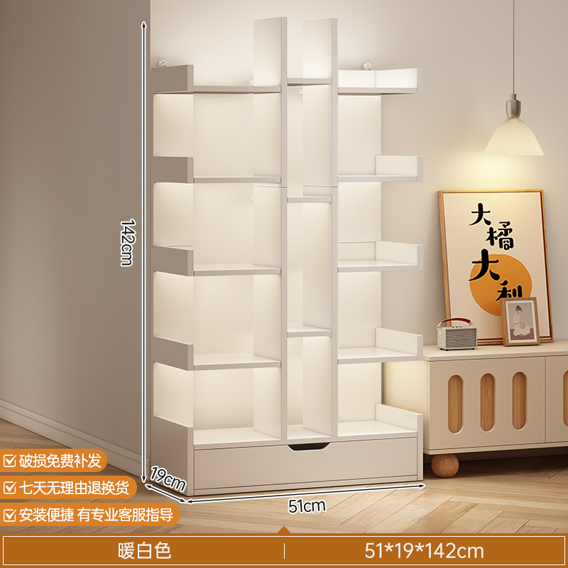 Estante de libro de piso estante de almacenamiento integrado contra la pared armario de almacenamiento sala de estar doméstica gabinete de exhibición dormitorio pequeño gabinete estrecho librería