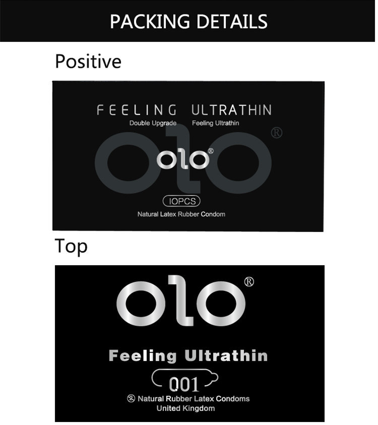 Hot Selling Male Goddess 10PCS Ultra-thin Condoms Black Foreign Trade Set Hyaluronic Acid 001 Condom_voghion.com