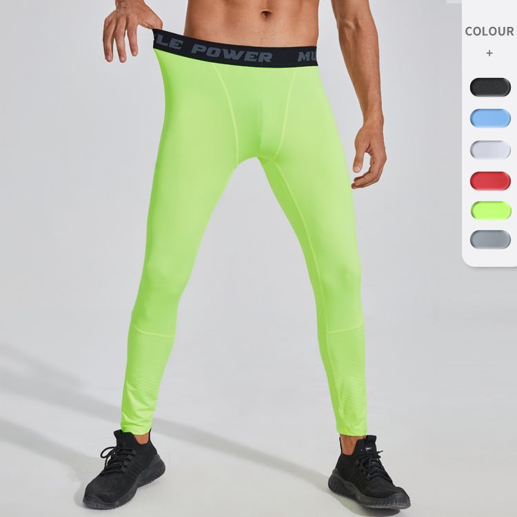 En stock Pantalones deportivos PRO de los hombres pantalones de entrenamiento fitness running pantalones Amazon transpirable de secado rápido medias elásticas