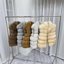 真狐狸毛皮草马甲2025年冬季中长款时尚修身保暖马甲外套女