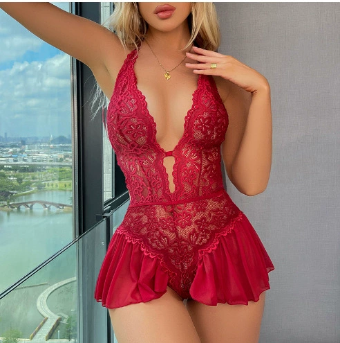 Лассе Лайсер Л lingerie (Women) Европейский стиль, плюс размер, прозрачная юбка-боди-корсет, размер S–3XL