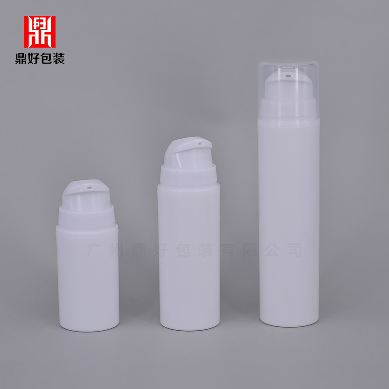 白色PP卡扣真空瓶15/30/50ml按压乳液瓶精华乳小样试用装分装瓶