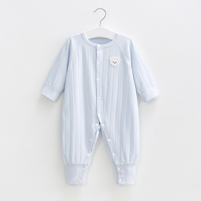 Ropa de bebé recién nacido para primavera y otoño, pelele fino de manga larga de algodón puro para bebés, mono unisex para bebés.