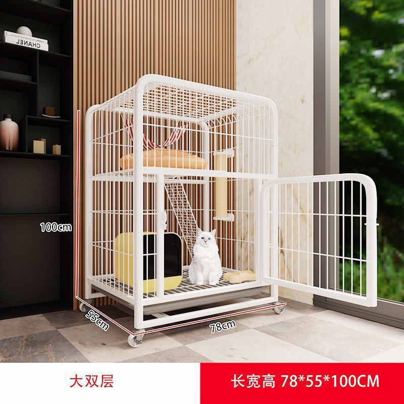 Jaula de gato doméstica interior de dos pisos gato villa no ocupa tierra mascota casa de gatos casa de gatos pequeña casa de gatos casa de gatos