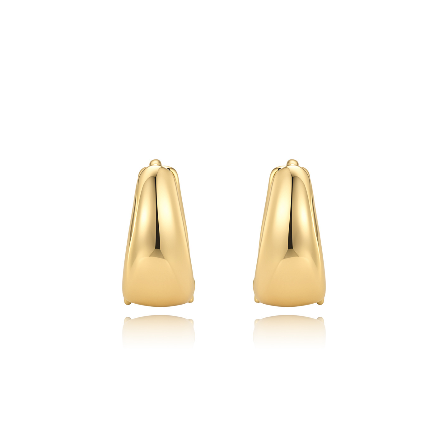 Xuping simple brillante círculo de geometría auricular aleación de cobre chapado 24k color europeo y americano transfronterizo ligero auriculares de lujo al por mayor mujeres