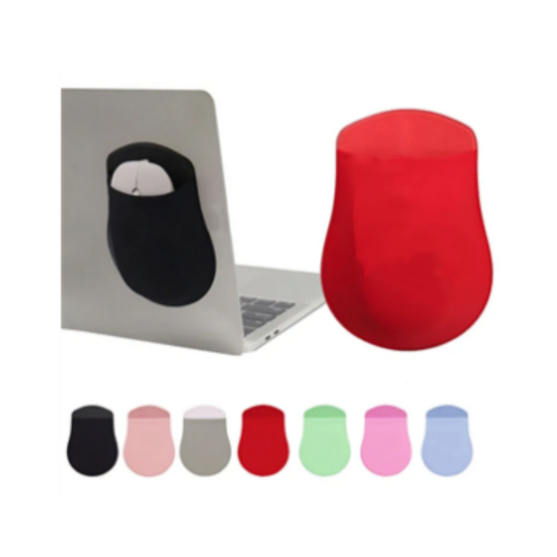 现货无线鼠标收纳袋 粘贴式鼠标收纳袋 弹力莱卡鼠标包