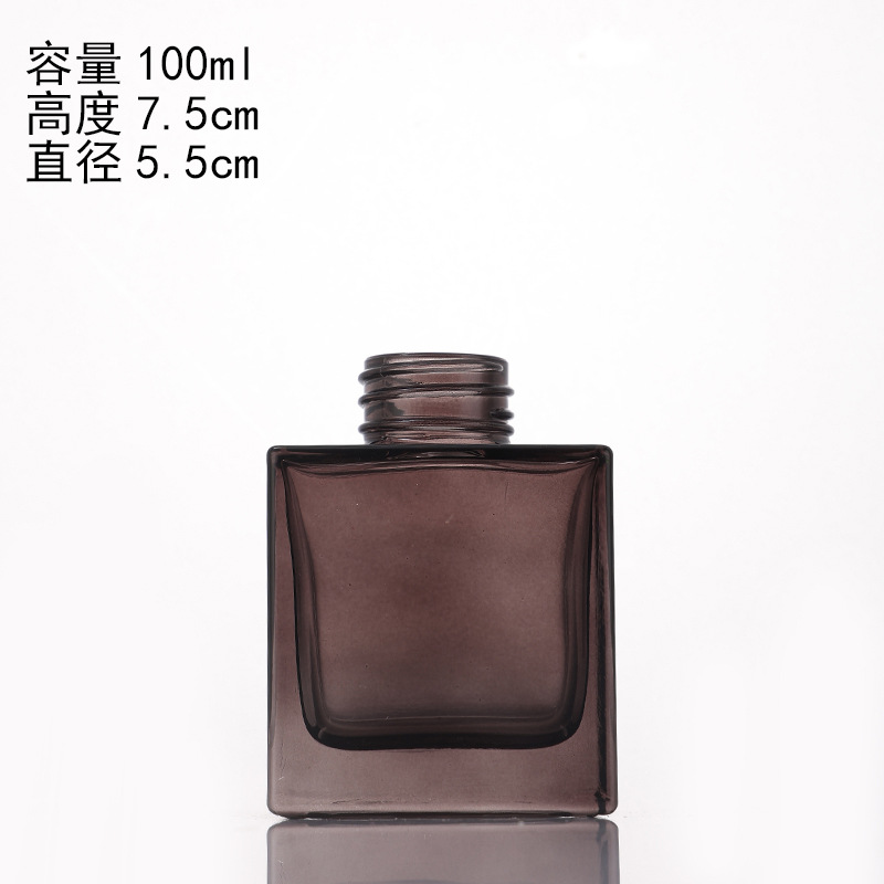 Botella de fragancia cuadrada vertical botella de perfume decoración para el hogar decoración botella de fragancia de vidrio botella de fragancia