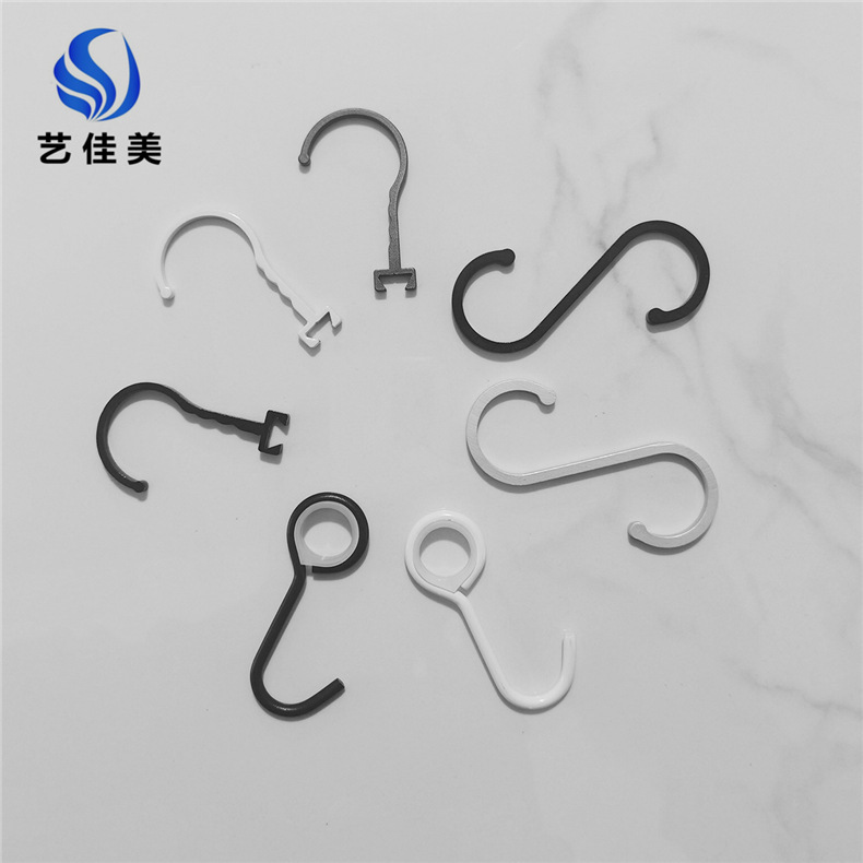 Kitchen hook space aluminum alloy single hook kitchen row hook accessories hook factory direct supply narrow mouth hook S-shaped hook