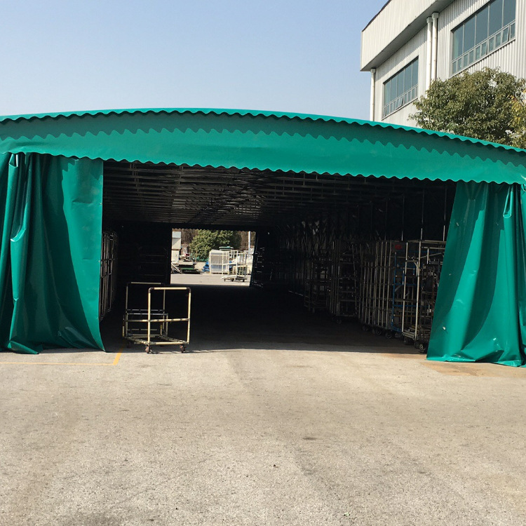 预制桥梁蒸汽养护棚 铝合金户外雨篷使用方便 大型仓库活动遮阳蓬