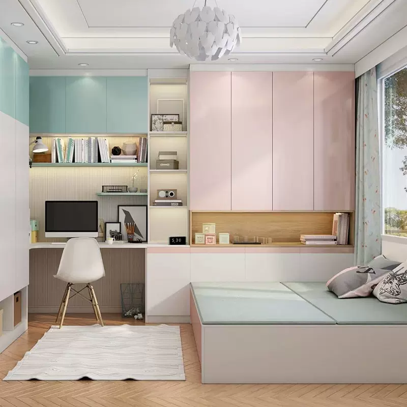 北京工厂定制飘窗柜储物柜卧室榻榻米书柜飘窗书架阳台窗台收纳柜