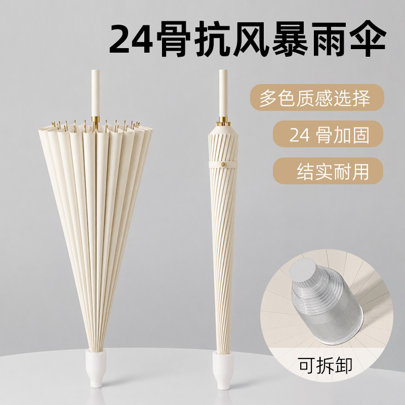 24-rib automatic umbrella, thickened and enlarged, long-handle umbrella, suitable for both sunny and rainy days, reinforced for wind and rain resistance, large size, wholesale available 24-rib automatic umbrella, thickened and enlarged, long-handle umbrella, suitable for both sunny and rainy days, reinforced for wind and rain resistance, large size, wholesale available