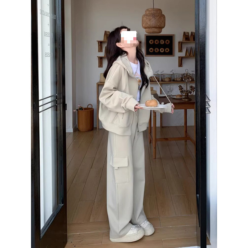 大码新款春秋季洋气减龄卫衣休闲运动套装女胖mm时髦显瘦两件套潮|undefined