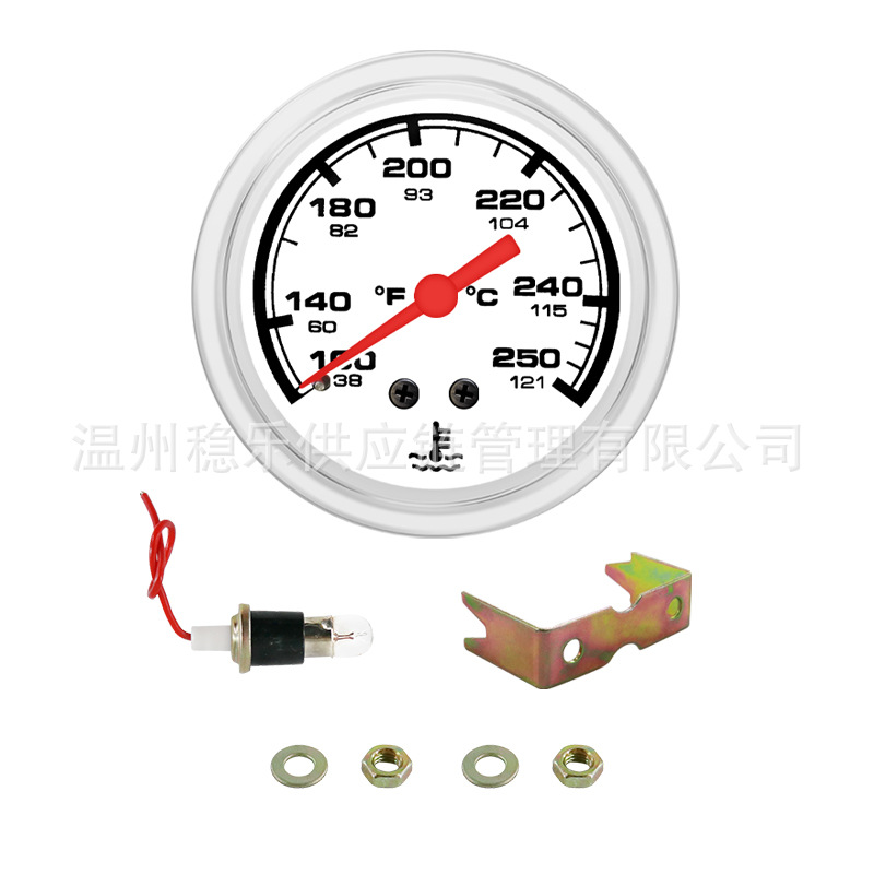 2''52Mm Pointer Water Temperature Meter Fat3 Car Modification Universal Dual Display Thermometer Stable Instrument