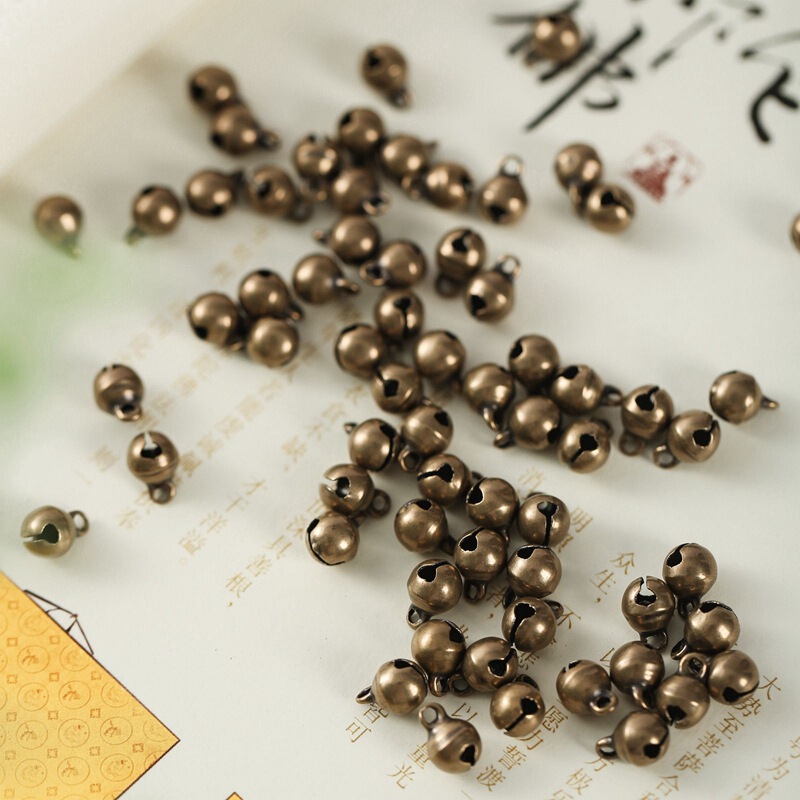 diy Jewelry Material 6mm Bronze Small Bells Making Weaving Accessories Retro Style Weaving for Women Workers