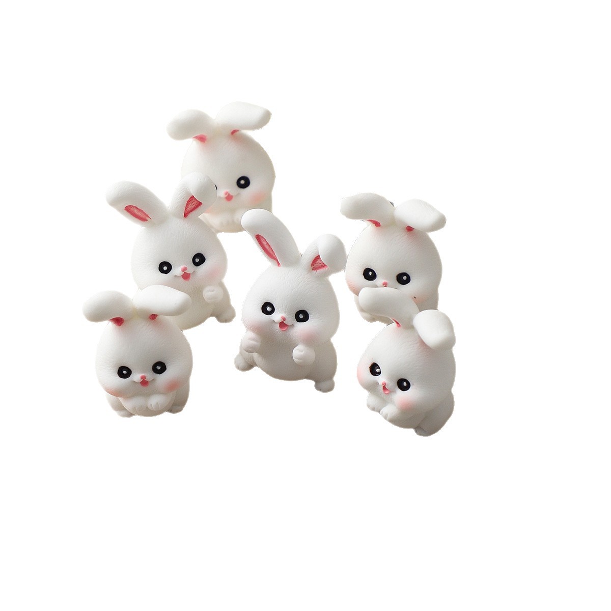 Nuevo Festival del Medio Otoño de resina de conejo colgante decoración caja de regalo embalaje de regalo DIY material florista