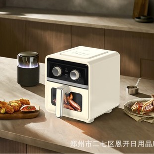Leopard Brand Bp-Af276 Visual Air Fryer 6L Large Capacity Dual Knob Timing Temperature Control Electric Fryer Membership Gift