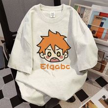 重磅纯棉美式潮流卡通动漫印花短袖T恤情侣夏季休闲宽松上衣男女