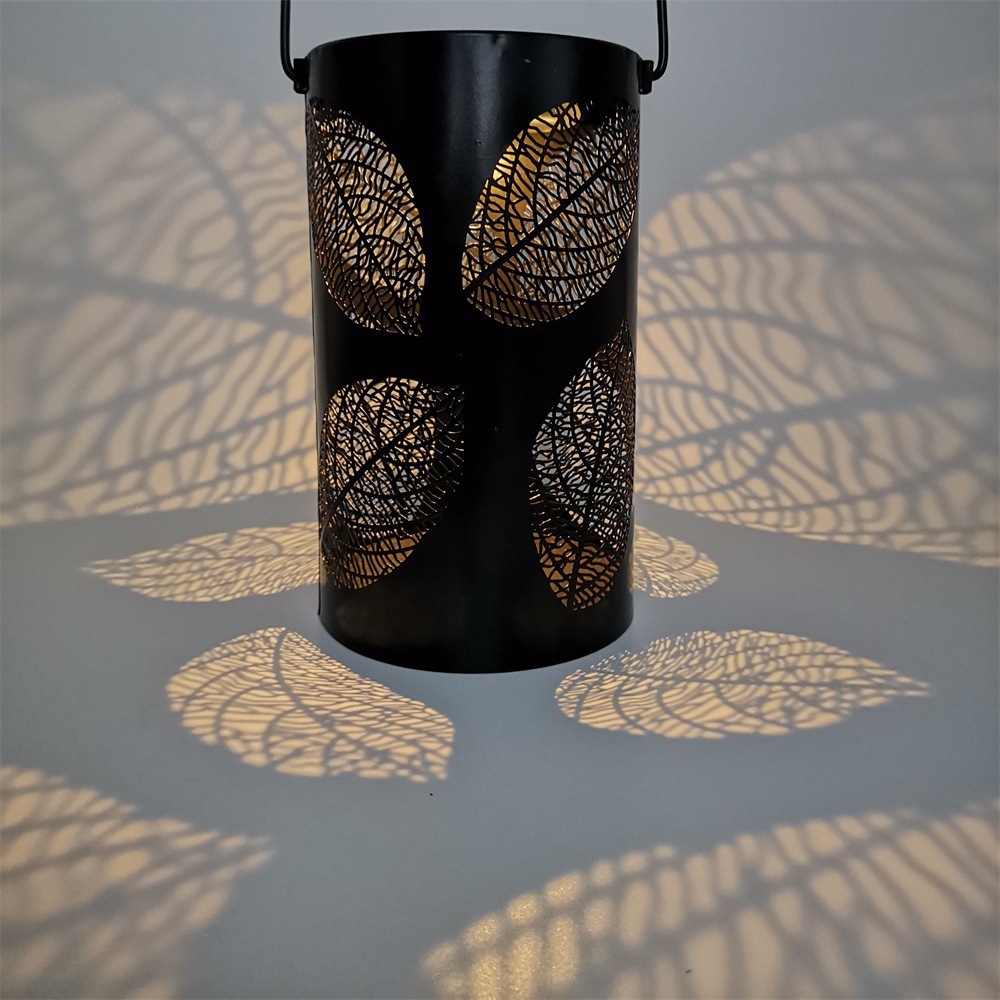 智贝主图_1跨境爆款太阳能LED镂空铁艺树叶灯笼户外庭院花