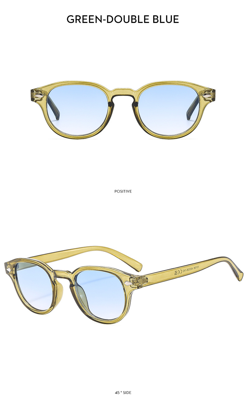 24g Weight Full Frame Glasses Structure Sunglasses Classification Ac, UV400 Protection Lens Material Round Frame Glasses Style Outdoor, Travel Occasion Solid Color Pattern Men's Gender IG Style, Streetwear Style Grey, Black Color IG Style Streetwear Solid Color Ac UV400 Protection Round Frame Full Frame Men's Sunglasses 28