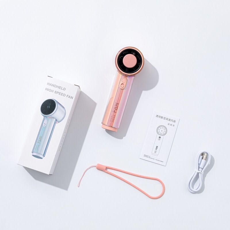 新型高速冷凍USB手持ちファン屋外携帯100速風力軽音無葉ミニファン|undefined
