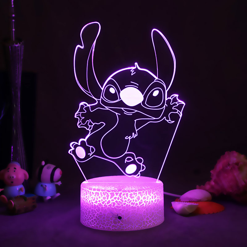 Star Wars 3D noche luz puntada Yoda bebé periférico mano Escritorio de Oficina Decoración Linda lámpara regalo