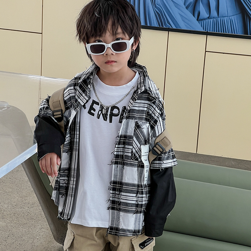 Plaid blanco y negro