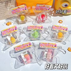 アイスキューブフルーツスクイーズおもちゃ、子供用のかわいいスクイーズおもちゃ、創造的なストレス解消グッズ、ゆっくり戻る減圧弾性ギフト