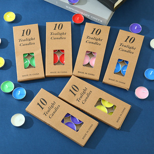 Valentine's Day 10 round candles restaurant teahouse tea wax romantic confession birthday set small candles wholesale