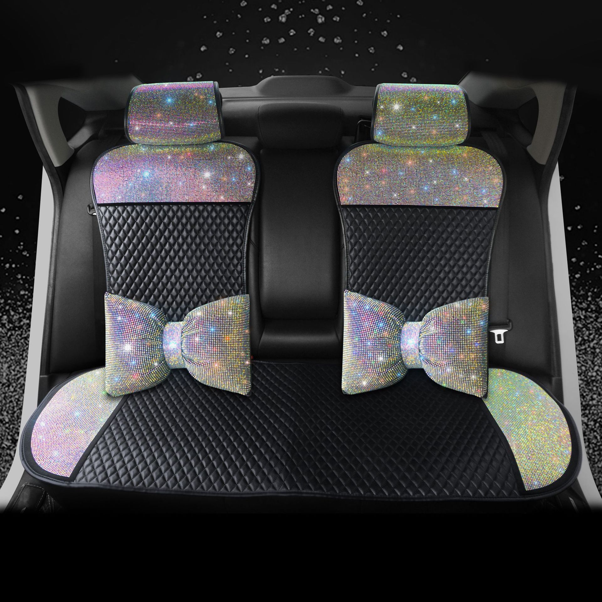 Universal Car Seat Cushion Leather Diamond-Encrusted Car Seat Cover Dropshipping Universal Model for All Seasons Cross-Border E-Commerce