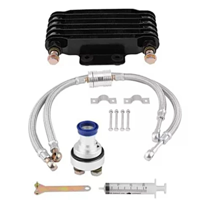 Patented Motorcycle Off-Road Cb Cg Guangyang Sanyang T1 Qianlong Oil Cooler Oil Radiator Cooler (Motorcycle Safety Supplies) - standard-black-general